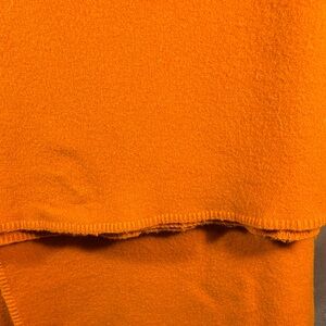 Scrumptious‎ classic mid-century orange twin wool Blanket bag b69